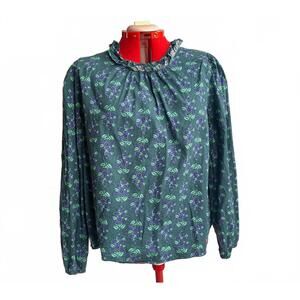 J.Crew blue floral blouse top size 2x